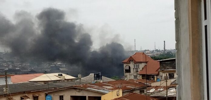 BREAKING: Gas Tanker Explodes At Ajuwon, Iju Ishaga, Lagos